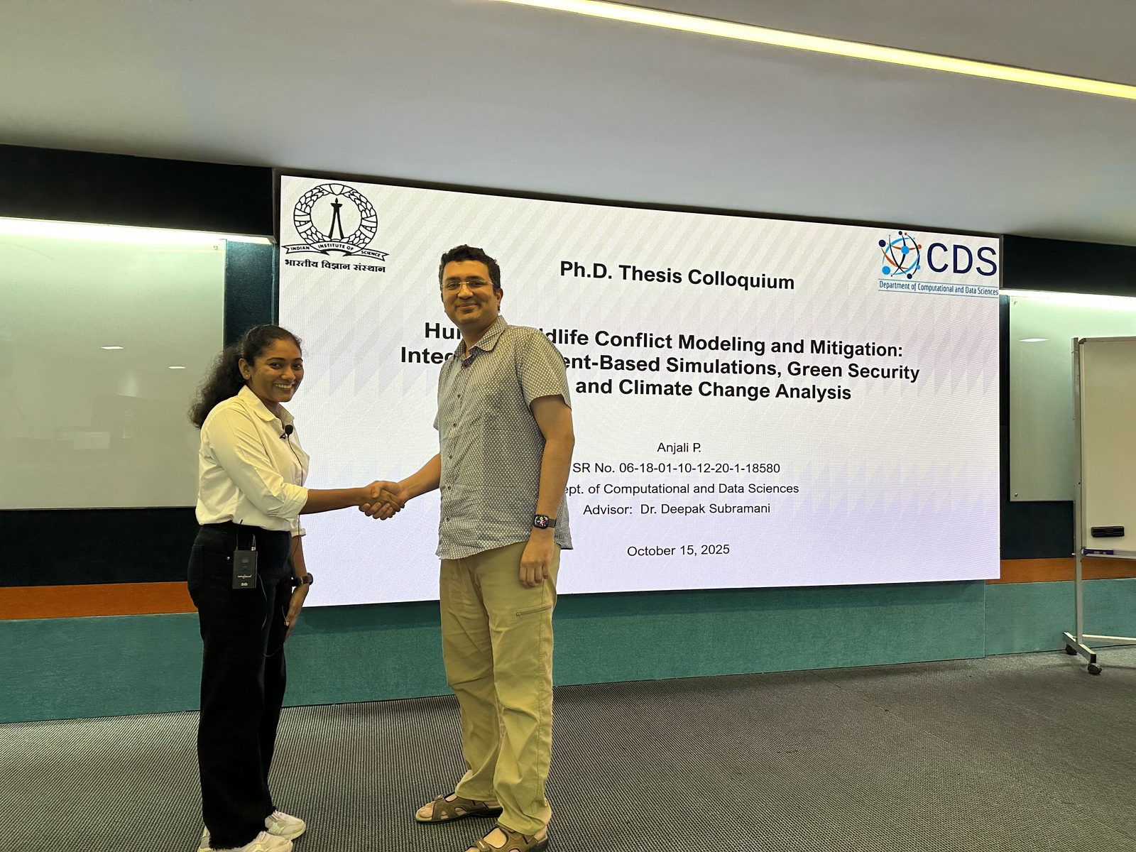P. Anjali's PhD colloquium, October 2025.